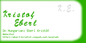 kristof eberl business card